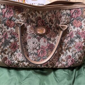 Diane von Furstenberg floral tapestry duffel bag